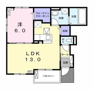 ポローニアD【1階】の間取り