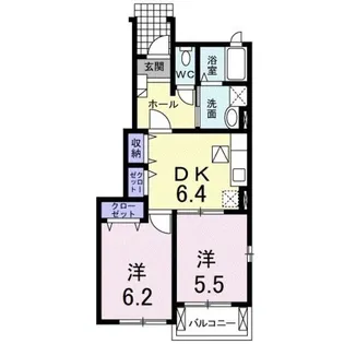 ソレアード・アヤ【1階】の間取り