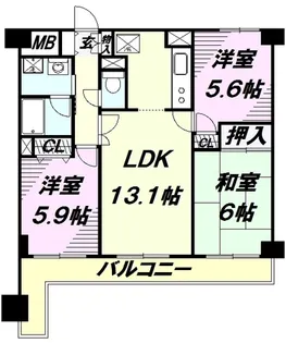 オーク・ヴィラージュ141【5階】の間取り