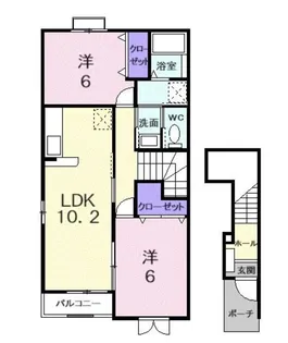 ベル コリーヌ【2階】の間取り
