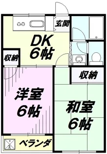 サンフラッツ久米【2階】の間取り