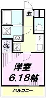 MQuarto西所沢【105号室】の間取り