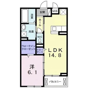 ラ フレーズ ミニョン【2階】の間取り