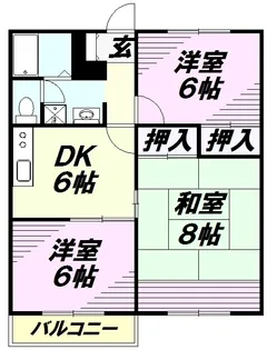 上ノ山コーポ【2階】の間取り