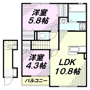 メゾンドールⅧ【2階】の間取り