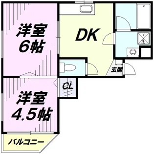 アビタシオン下山口【2階】の間取り