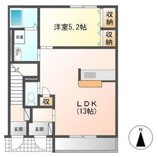 リッツパークA【105号室】の間取り