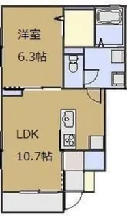 エルメゾン K【1階】の間取り