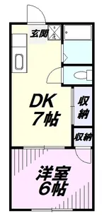 サンライズアパートメントB【202号室】の間取り