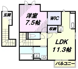 フローラ Ⅰ【2階】の間取り