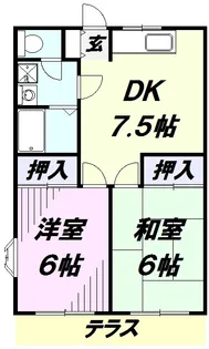 ハイツファミール【2階】の間取り