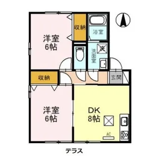 シェル・アジュール【1階】の間取り