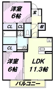 Est Village【1階】の間取り