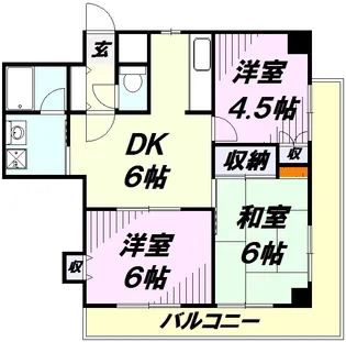 ユーケー小手指【301号室】の間取り