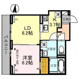 ウィングランデ【2階】の間取り