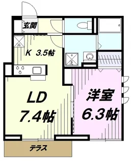 ウィングランデ【1階】の間取り