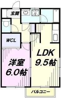 エバーグリーンⅠ【2階】の間取り