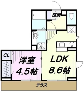 クエル【1階】の間取り