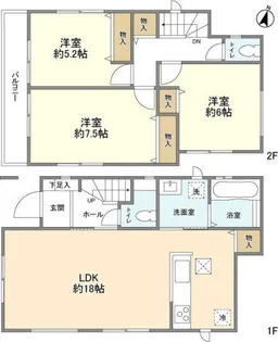 埼玉県入間市上藤沢【一戸建】の間取り