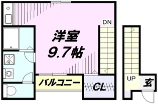 クレールエスパース【202号室】の間取り
