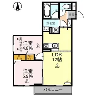 D−residence所沢【3階】の間取り