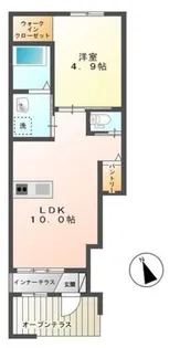 リバレイン【1階】の間取り