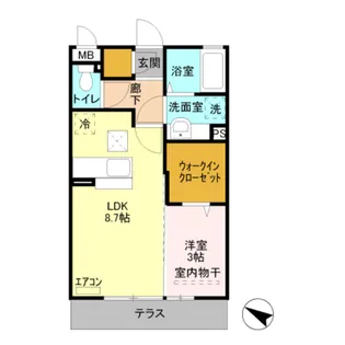 カルチェ B【1階】の間取り