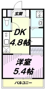 MELDIA西所沢Ⅱ【104号室】の間取り