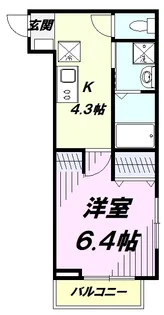 MELDIA西所沢Ⅱ【1階】の間取り