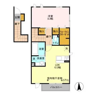 ソレイユ【201号室】の間取り