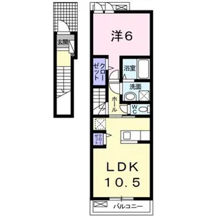 ル ヴィラージュ B【2階】の間取り