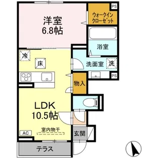 グランツ久米川【1階】の間取り