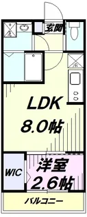 KLEIS西所沢【202号室】の間取り
