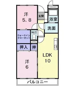 シャン・リヴィエール【3階】の間取り