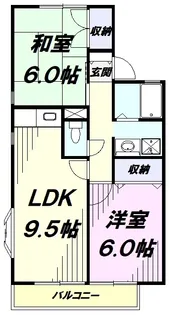 ドゥエル所沢B【1階】の間取り