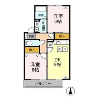 グレースプラザ【1階】の間取り