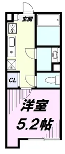 ヴァンガードハイツ東村山【1階】の間取り