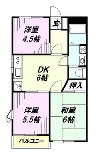 サンエルムⅡ【202号室】の間取り