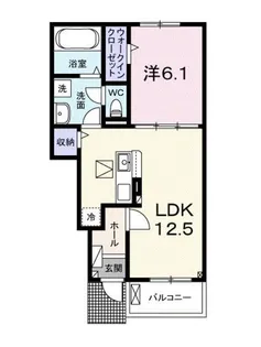 ネオブライツⅠ【104号室】の間取り
