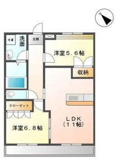 グランシェルル【1階】の間取り