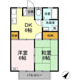 ハイツリバーランド【2階】の間取り