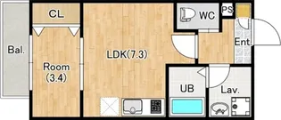 ジーメゾン所沢山口【301号室】の間取り