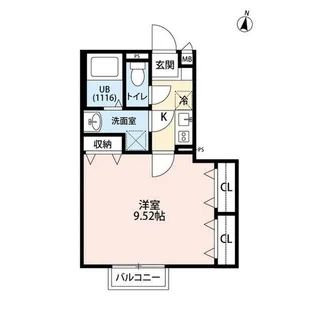 アムール川越IC2008秋本【2階】の間取り
