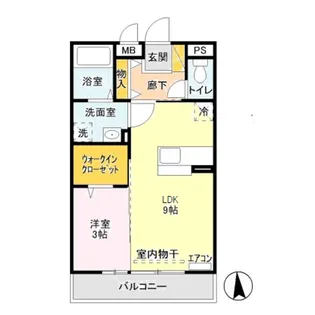 グランメール南台【1階】の間取り