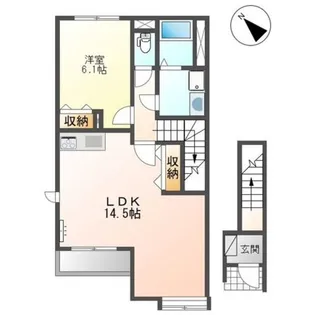 アイリス【2階】の間取り