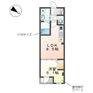 1LDKの間取り画像