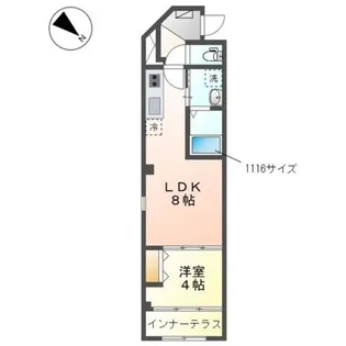 1LDKの間取り画像