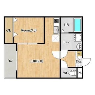 ジーメゾン狭山入間川ルーエ【301号室】の間取り