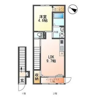 ペアリーフⅡ【2階】の間取り