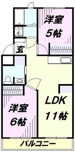 パークサイドK【2階】の間取り